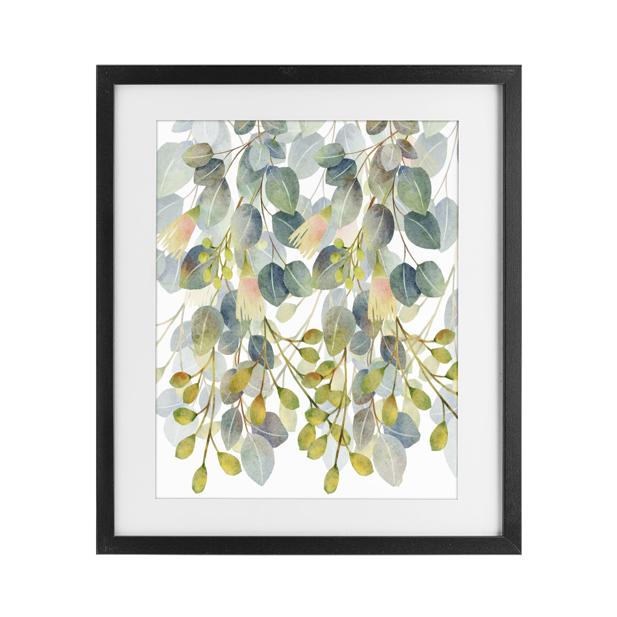 Stupell Industries Suspended Ivy Leaves Black Framed Print Under Glass, design by Marcus Prime