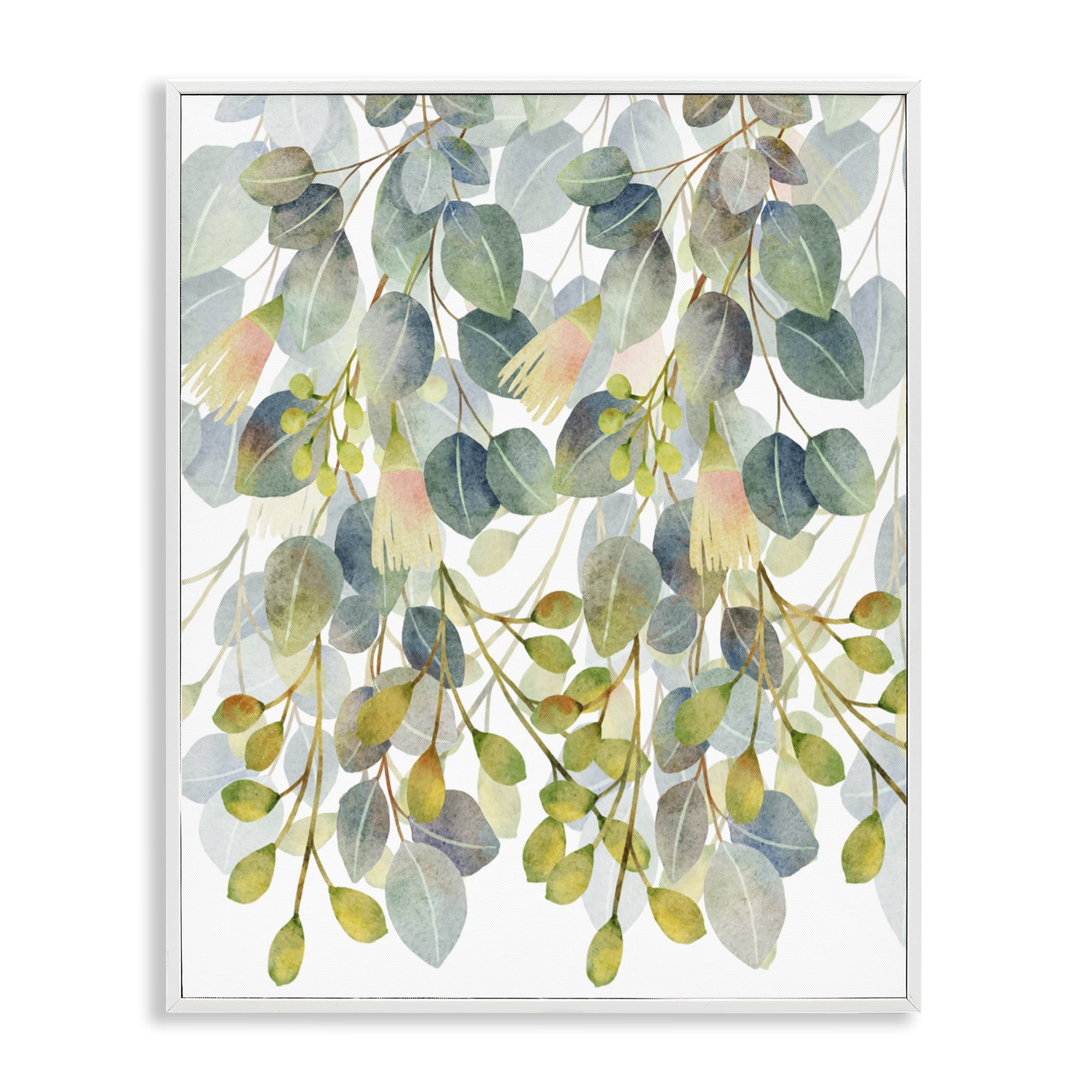 Stupell Industries Suspended Ivy Leaves White Framed Giclee Art, design by Marcus Prime