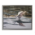 thumbnail image 1 of Stupell Industries Swan Landing in Water Animals & Insects Painting Gray Floater Framed Canvas Art Print Wall Art, 31 x 25, 1 of 10