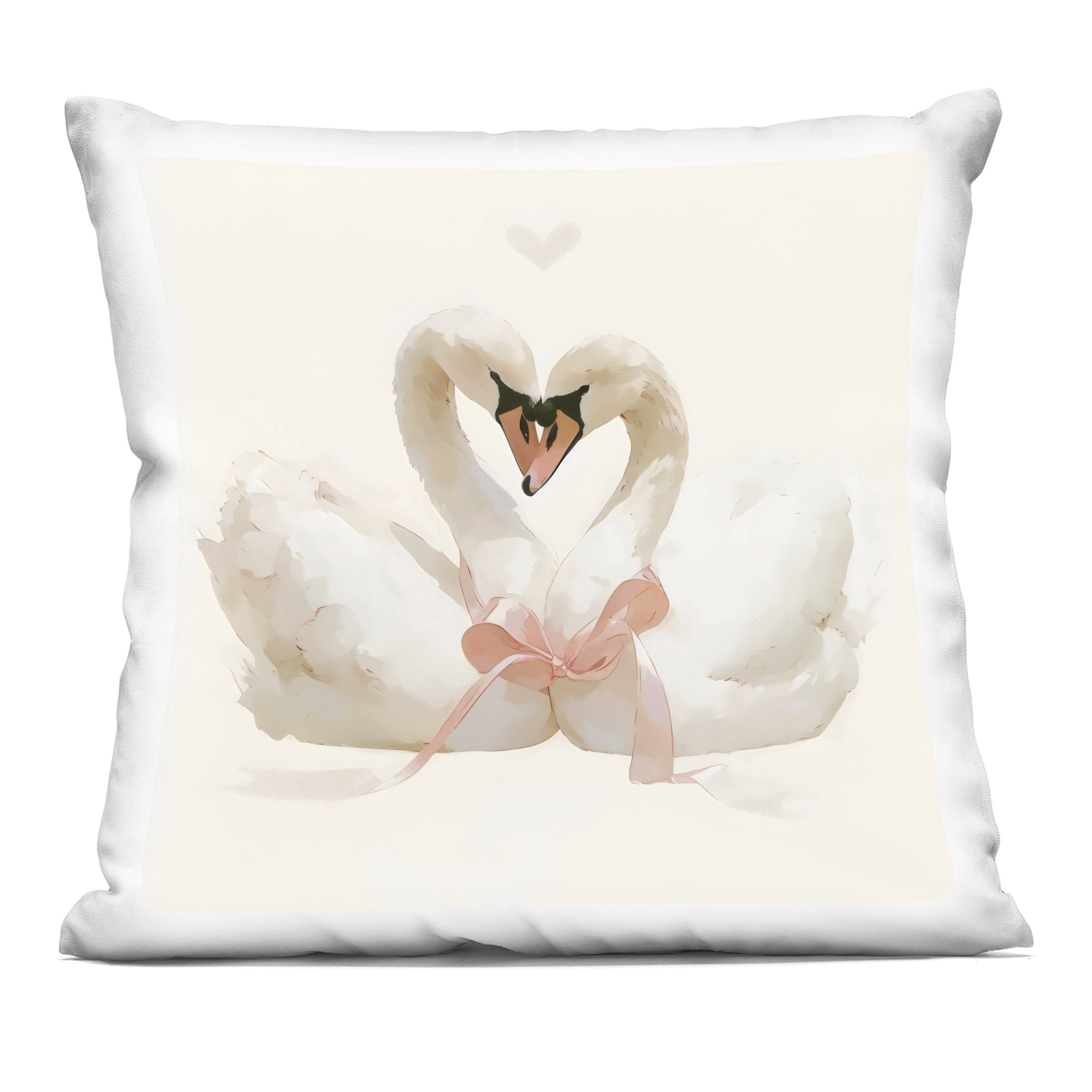 Stupell Industries Swan Pair with Bow Decorative Printed Throw Pillow, design by Creative Studio
