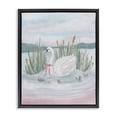 thumbnail image 1 of Stupell Industries Rustic Lodge Swan Serenade on Lake Black Floating Frame Canvas Art, 17 x 21, by Adreane Fippinger, 1 of 8