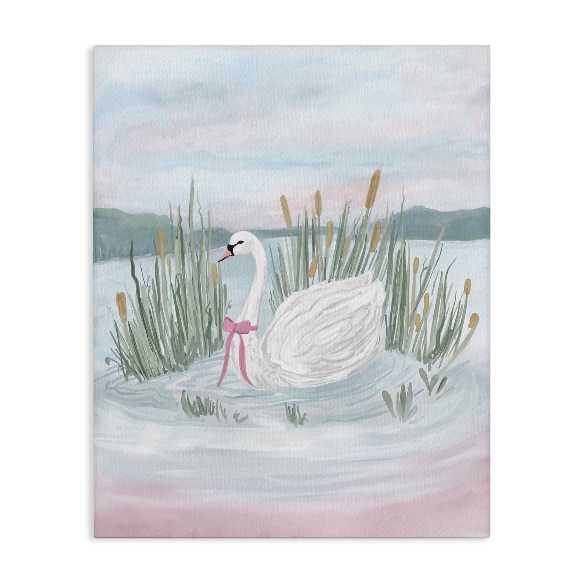 Stupell Industries Swan Serenade on Lake Canvas Wall Art, design by Adreane Fippinger