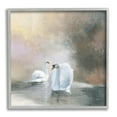 thumbnail image 1 of Stupell Industries Swans on Lake Landscape Animals & Insects Painting Gray Framed Art Print Wall Art, 24 x 24, 1 of 8
