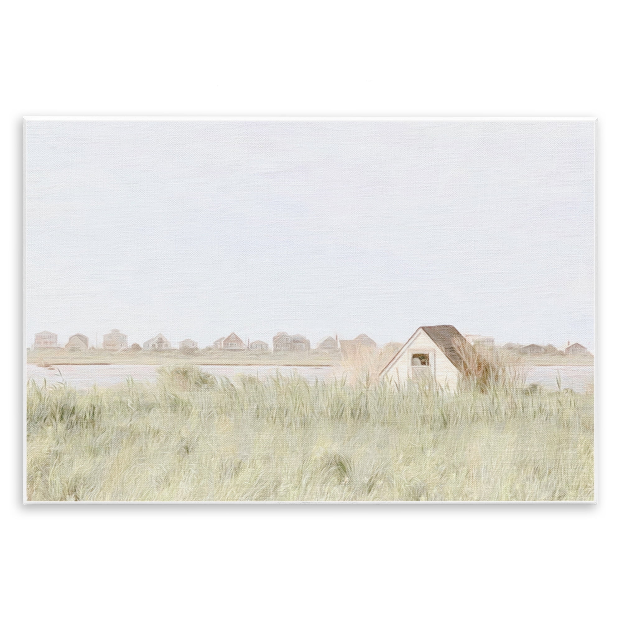 Stupell Industries Swaying Grass By Cottage Landscape & Nature Painting Unframed Art Print Wall Art, 19 x 13