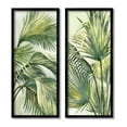 thumbnail image 1 of Stupell Industries Swaying Green Palms Botanical & Floral Painting Black Framed Art Print Wall Art, 13 x 30, Set of 2, 1 of 10