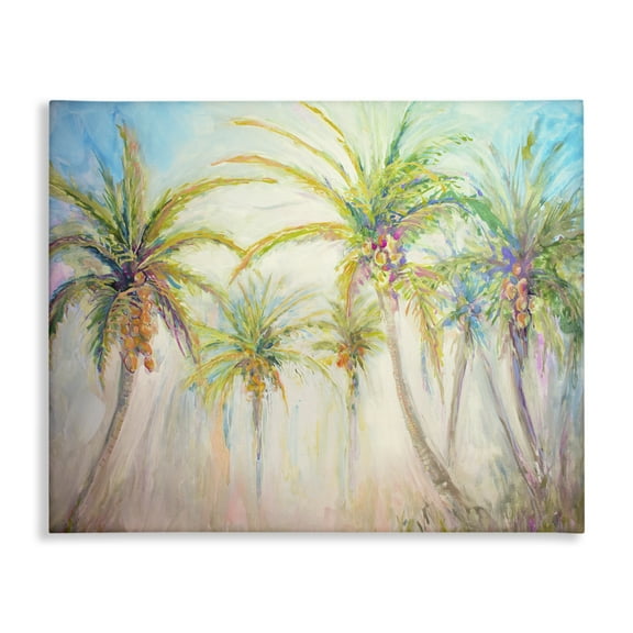 Stupell Industries Swaying Palms Abstract Botanical & Floral Painting Gallery Wrapped Canvas Art Print Wall Art, 20 x 16