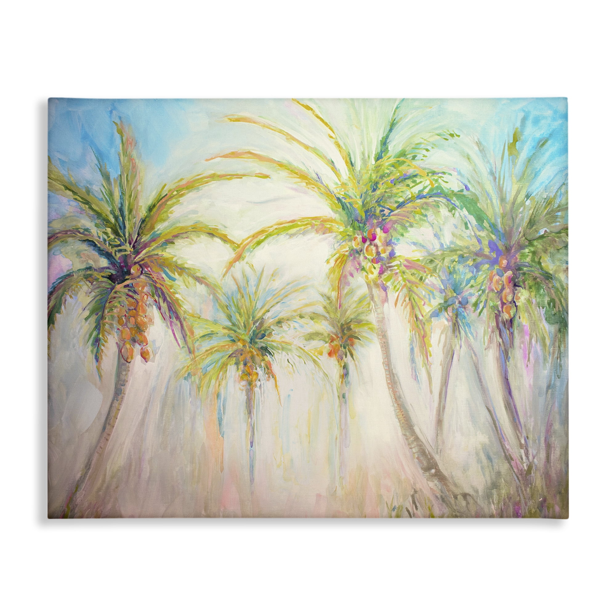 Stupell Industries Swaying Palms Abstract Botanical & Floral Painting Gallery Wrapped Canvas Art Print Wall Art, 48 x 36