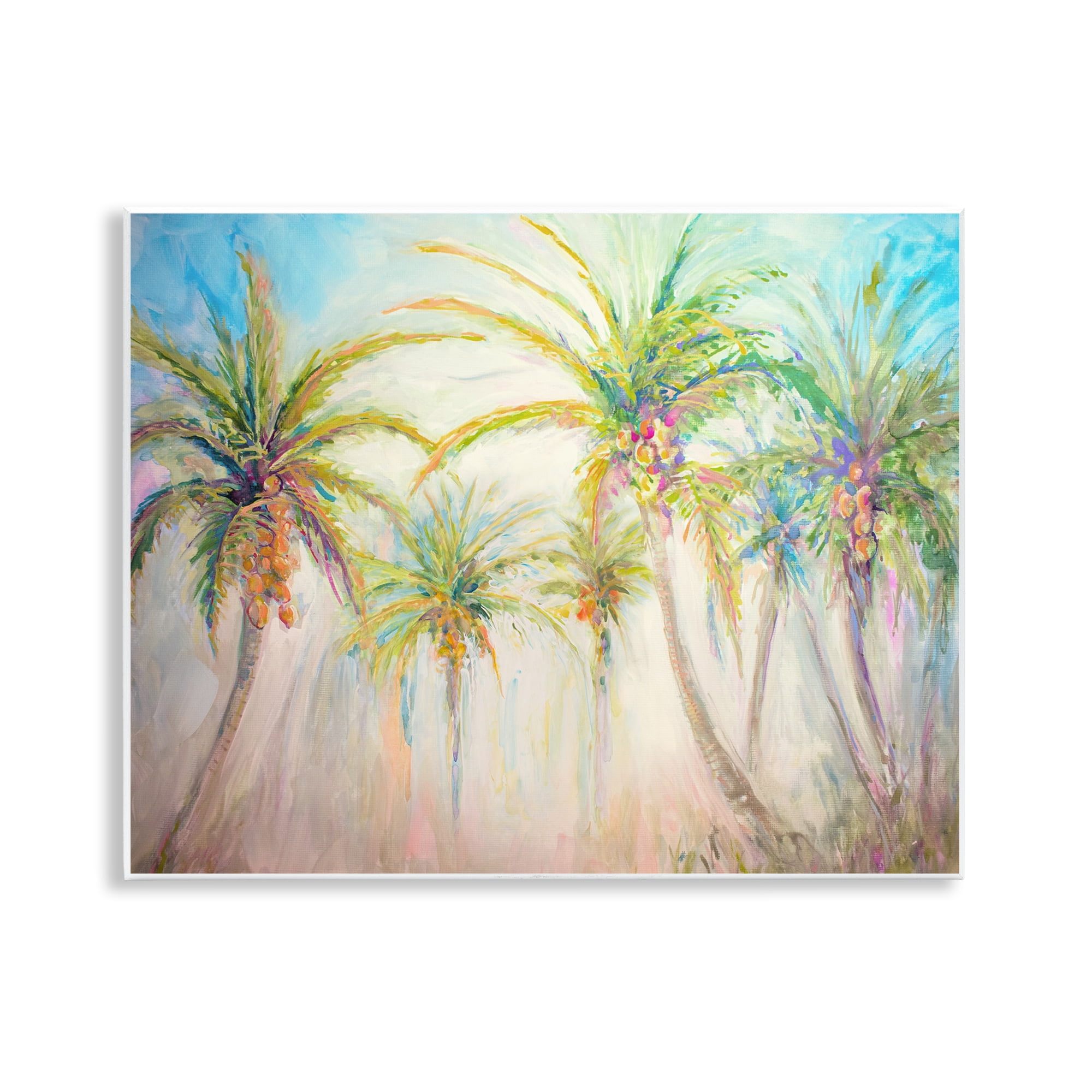 Stupell Industries Swaying Palms Abstract Botanical & Floral Painting Unframed Art Print Wall Art, 14 x 11