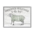 thumbnail image 1 of Stupell Industries Sweater Weather Is Best Phrase Rustic Farm Sheep Grey Framed, 16 x 20, Design by Daphne Polselli, 1 of 7