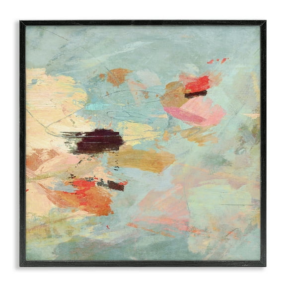 Stupell Industries Sweep Subtle Abstraction Abstract Painting Black Framed Art Print Wall Art, 12 x 12