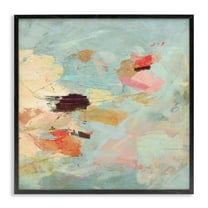 Stupell Industries Sweep Subtle Abstraction Abstract Painting Black Framed Art Print Wall Art, 12 x 12