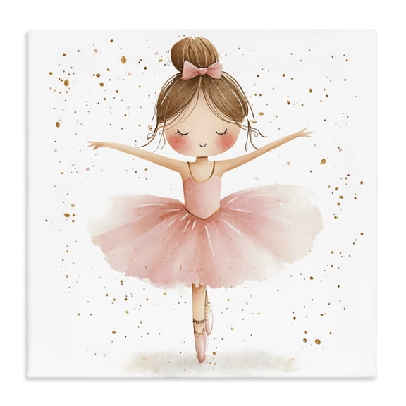 Stupell Industries Sweet Ballerina Pose Canvas Wall Art, design by Creative Studio
