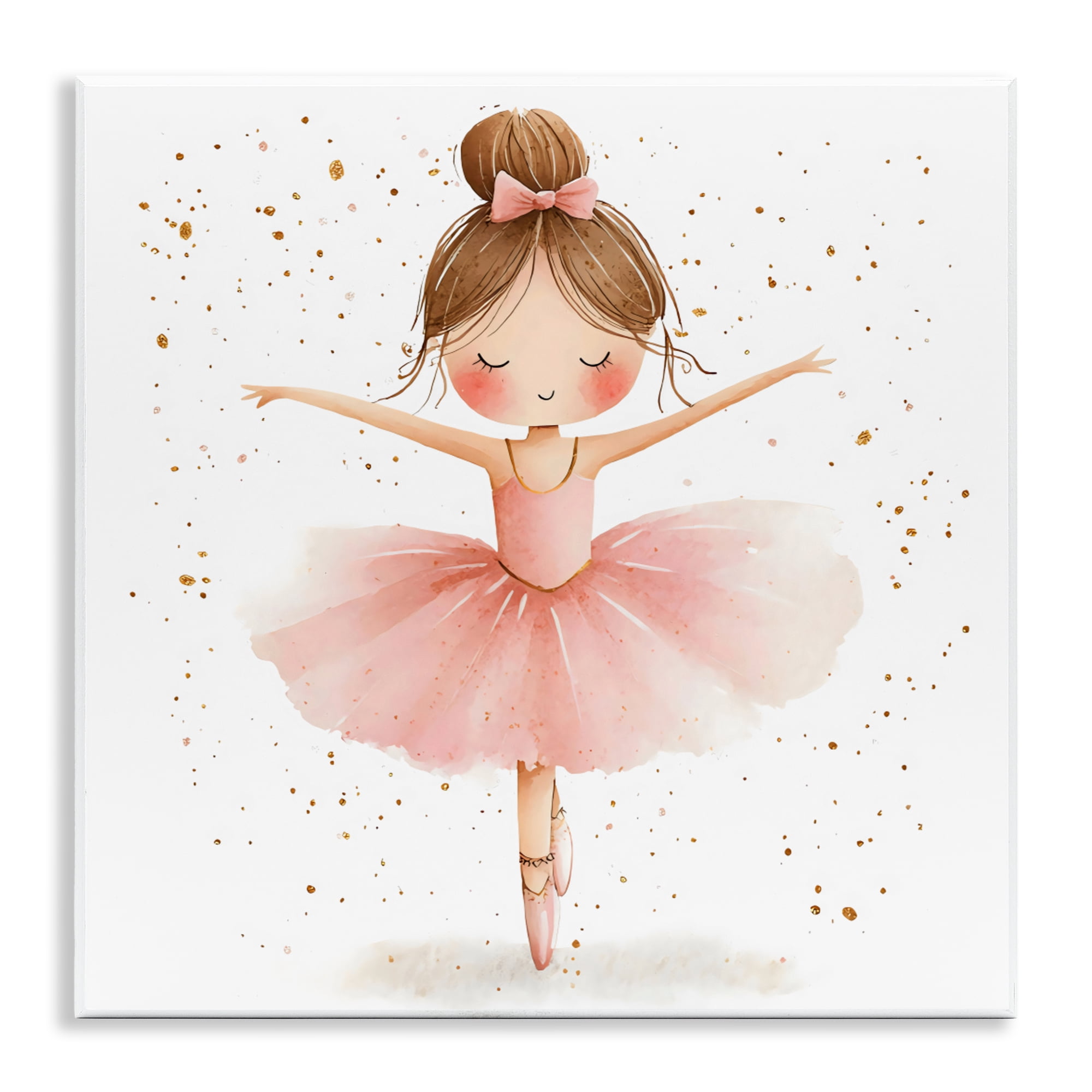 Stupell Industries Sweet Ballerina Pose Wall Plaque Art, design by Creative Studio