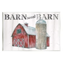 Stupell Industries Sweet Barn Rustic Phrase Landscape Painting Unframed Art Print Wall Art, 15 x 10