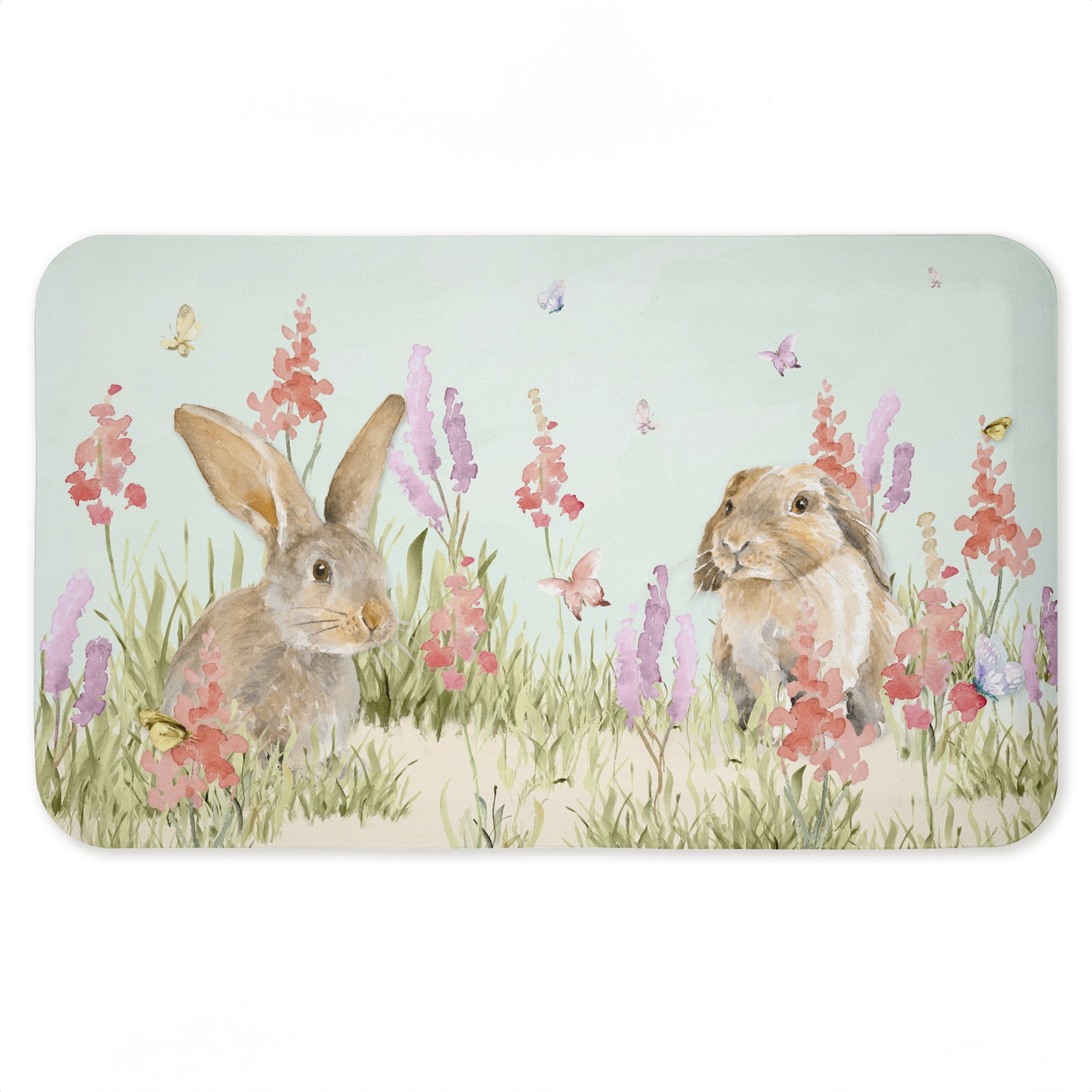 Stupell Industries Sweet Bunnies In Meadow Printed Anti-Fatigue Floor Mat, design by Lanie Loreth