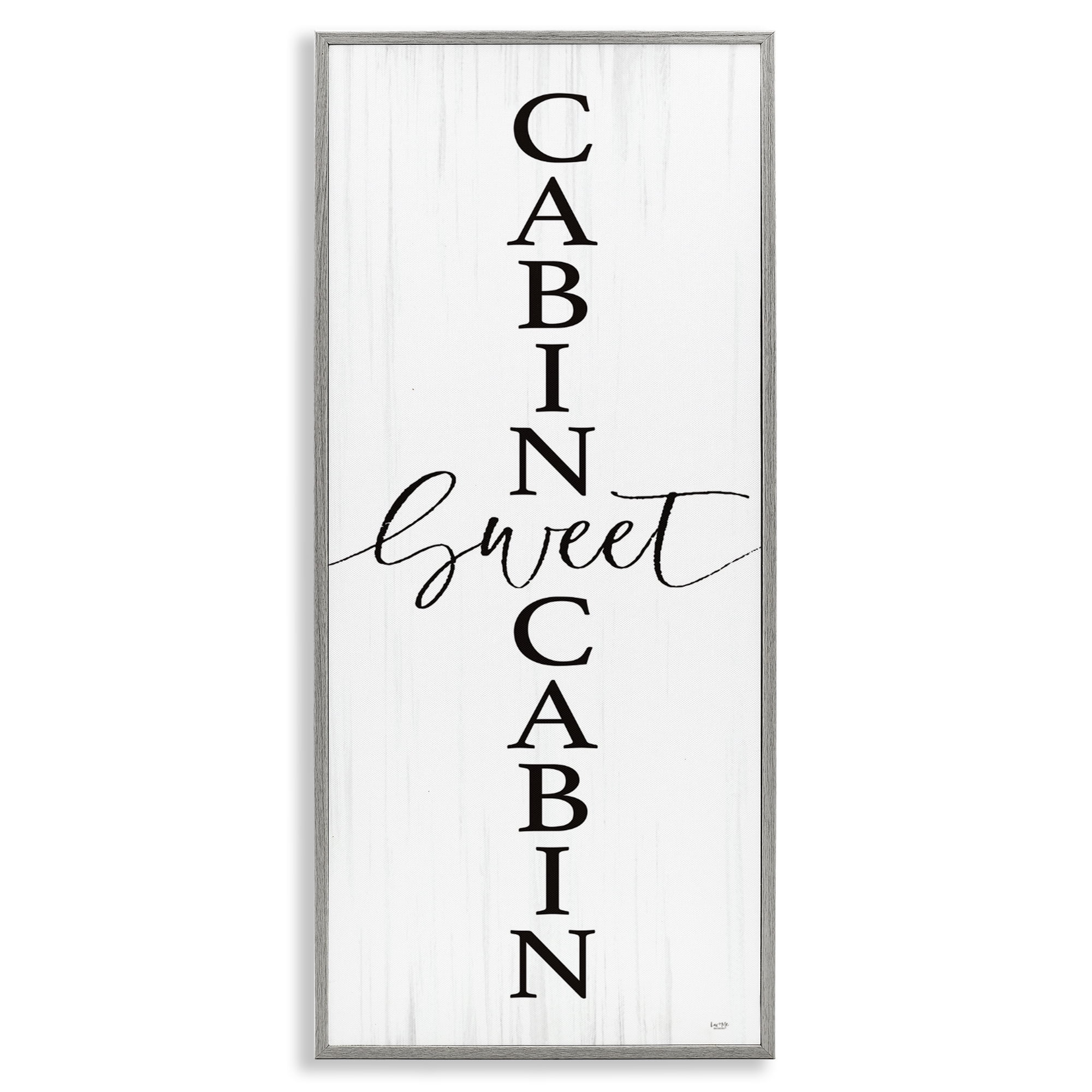 Stupell Industries Sweet Cabin Vertical Words Gray Framed Giclee Art, design by Lux + Me Designs