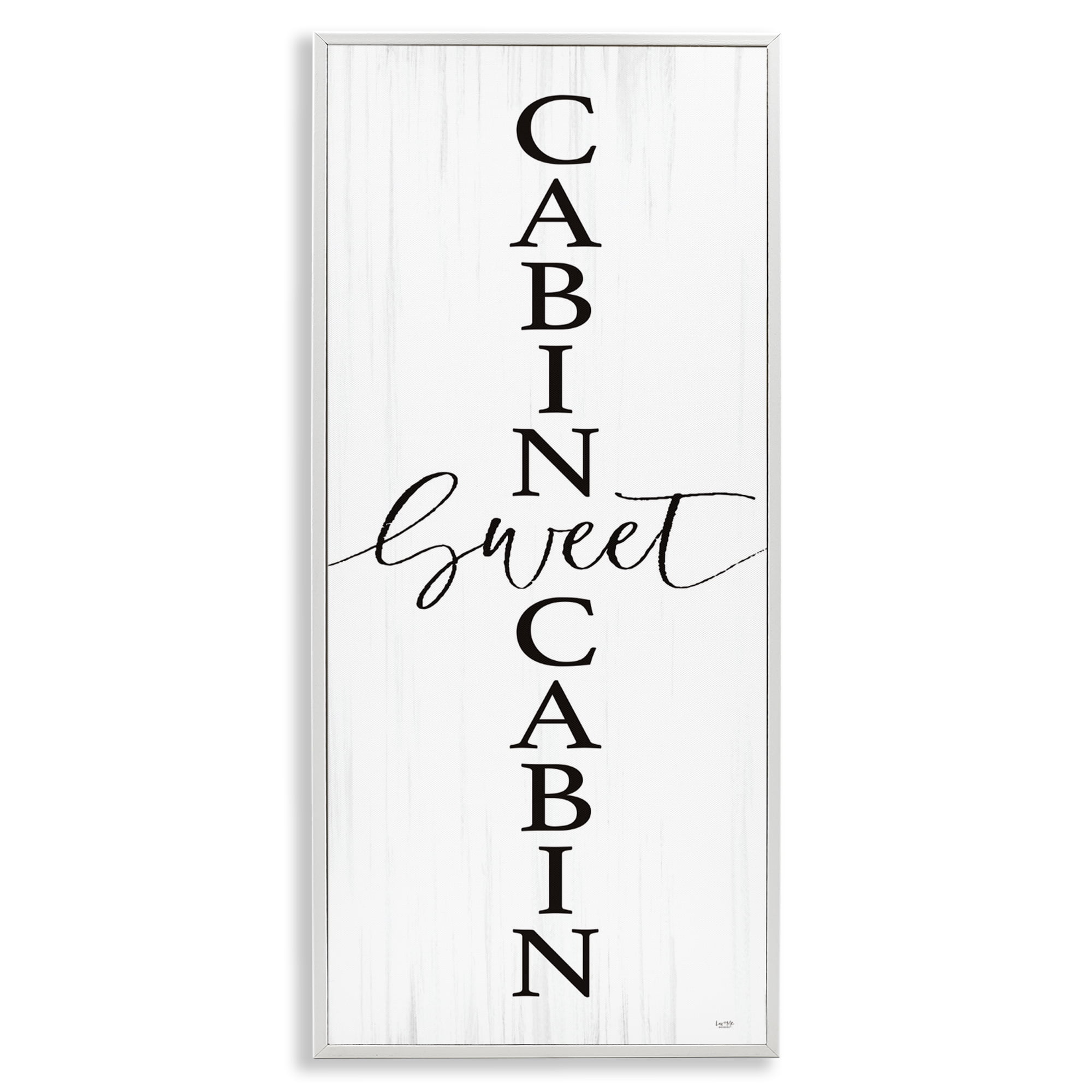 Stupell Industries Sweet Cabin Vertical Words White Framed Giclee Art, design by Lux + Me Designs