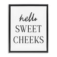 thumbnail image 1 of Stupell Industries Contemporary Sweet Cheeks Bathroom Humor Black Floating Frame Canvas Art, 17 x 21, by Lettered and Lined, 1 of 8