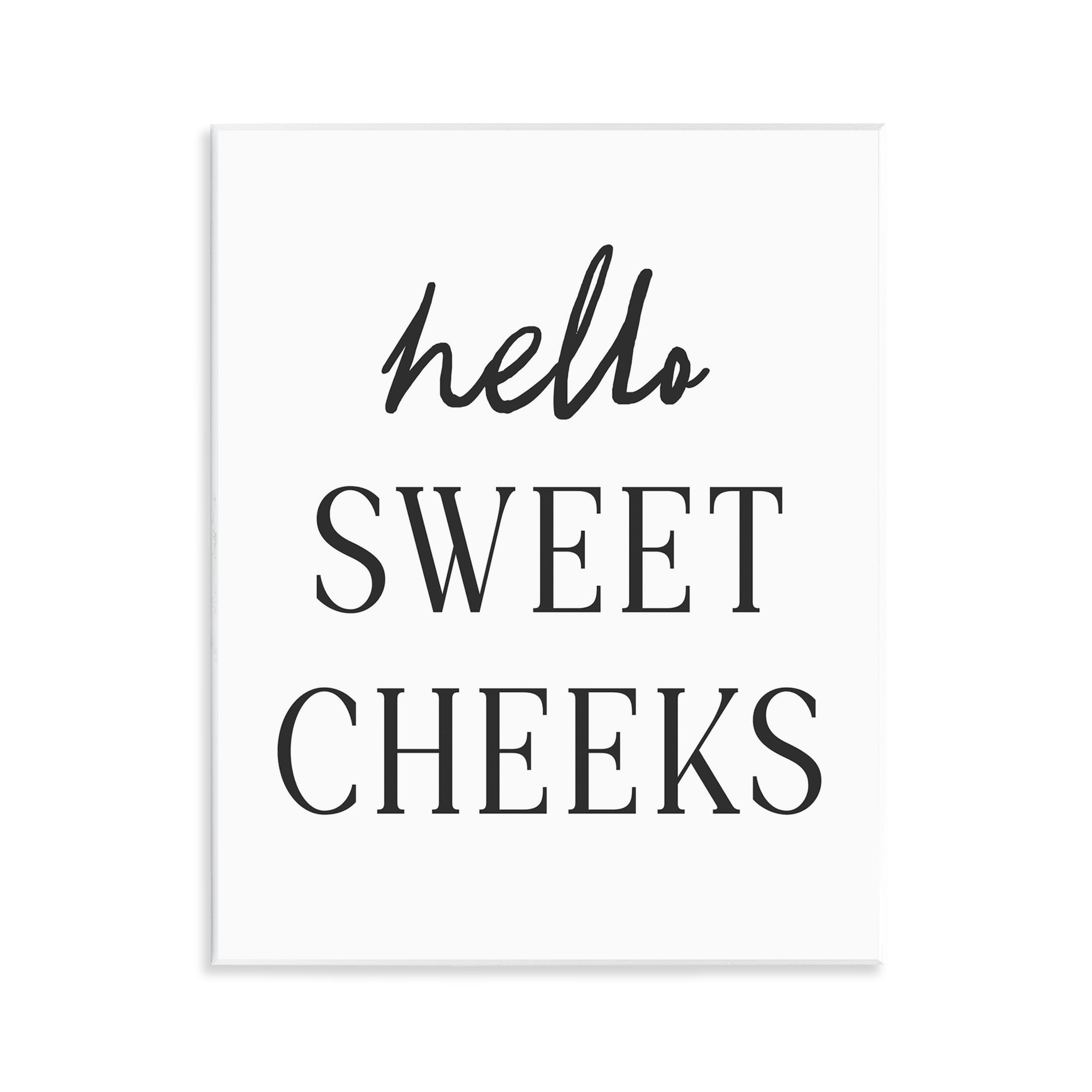 Stupell Industries Sweet Cheeks Bathroom Humor Wall Plaque Art, design by Lettered and Lined