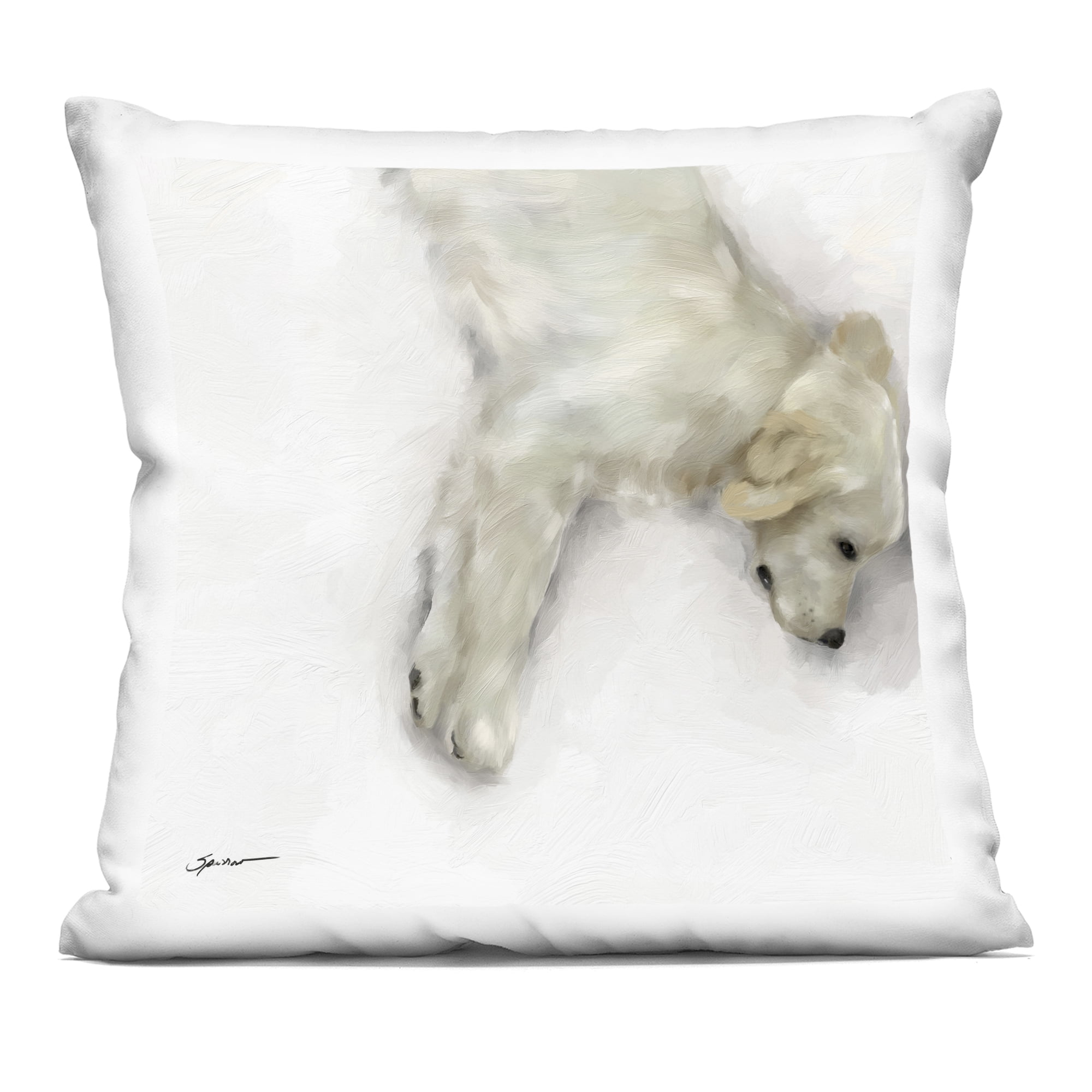 Stupell Industries Sweet Cream Sleeping Puppy Decorative Printed Throw Pillow, design by Mary Sparrow