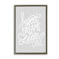 thumbnail image 1 of Stupell Industries Sweet Dreams Little One Typography Painting Brown Floater Framed Art Print Wall Art, 17 x 25, 1 of 10