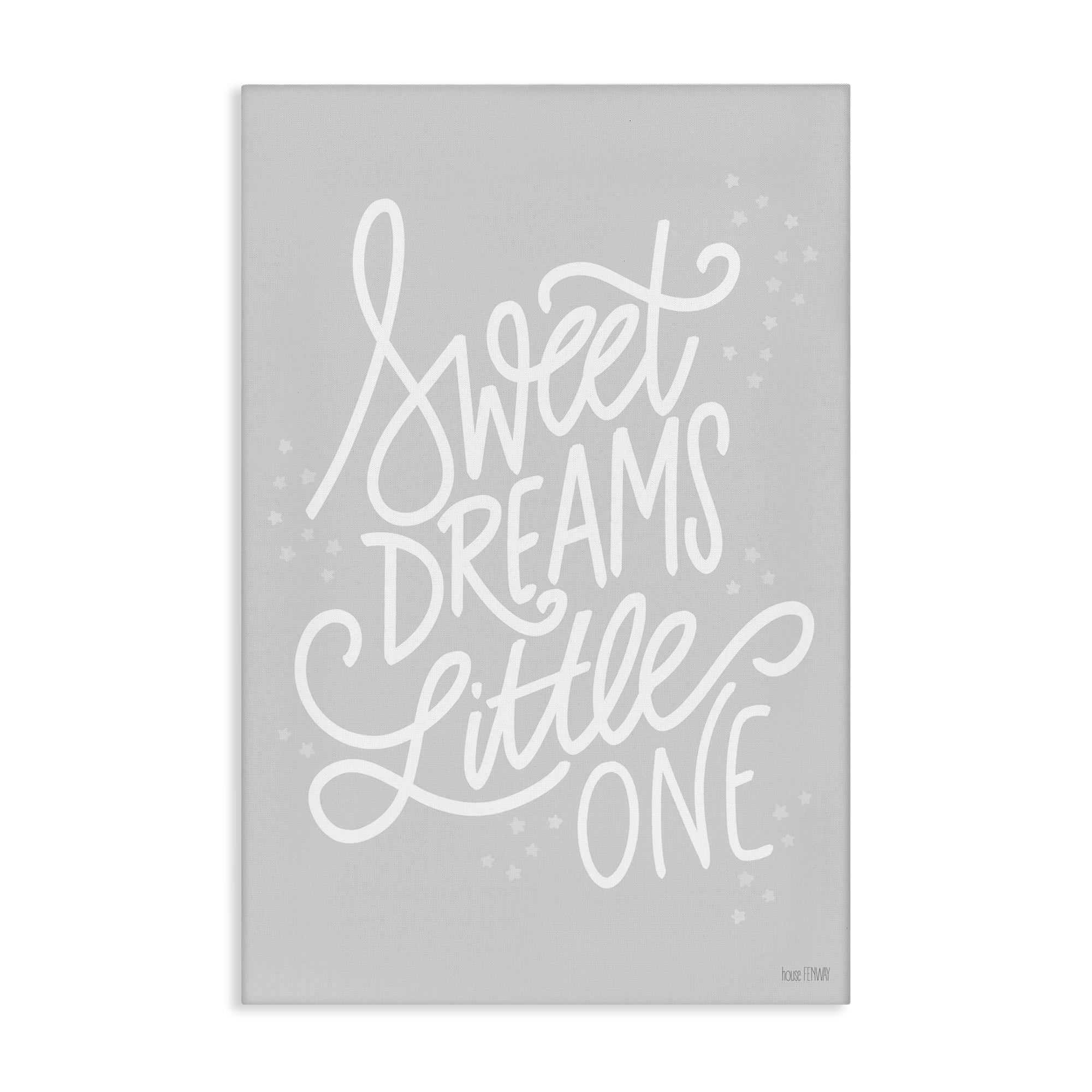 Stupell Industries Sweet Dreams Little One Typography Painting Gallery Wrapped Canvas Art Print Wall Art, 16 x 24