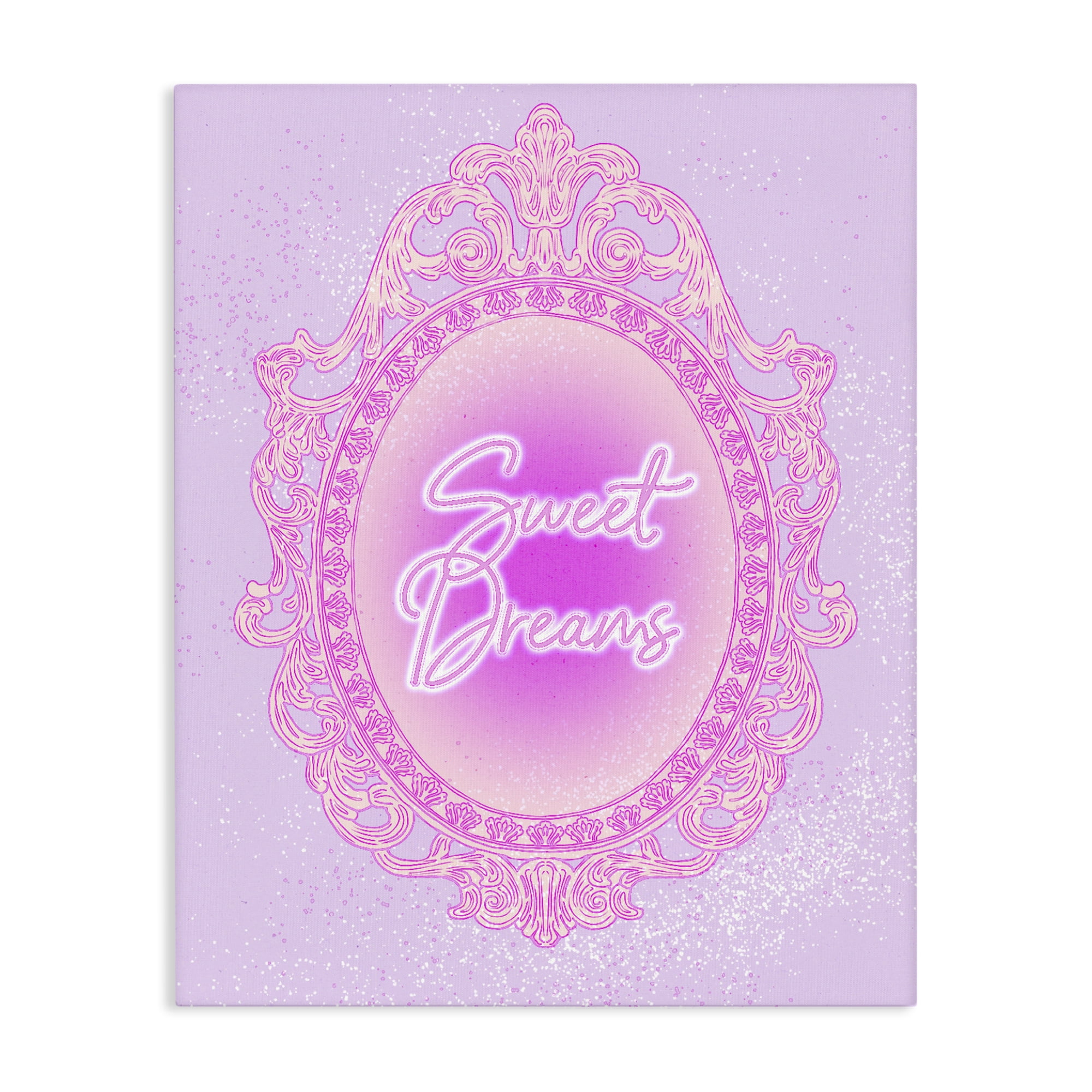 Stupell Industries Sweet Dreams Ornate Mirror Canvas Wall Art, design by Ziwei Li