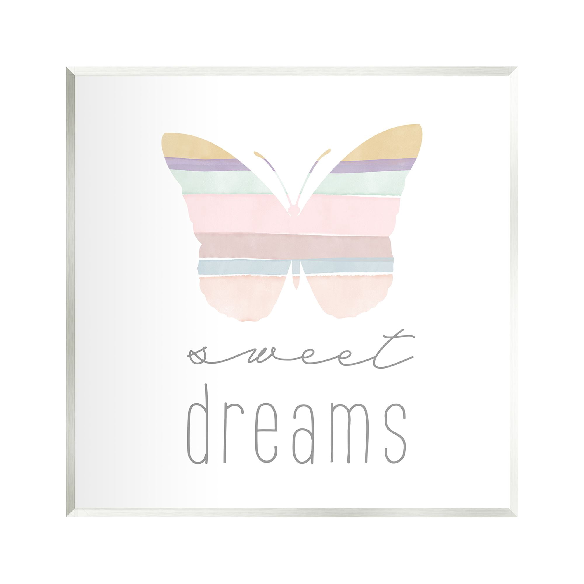 Stupell Industries Sweet Dreams Pastel Butterfly Animals & Insects Painting Unframed Art Print Wall Art, 12 x 12