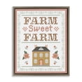 thumbnail image 1 of Stupell Industries Sweet Farm Needlepoint Style Text & Numbers Painting Brown Floater Framed Canvas Art Print Wall Art, 25 x 31, 1 of 10