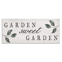 Stupell Industries Sweet Garden Sign Quotes and Sayings Painting Wrapped Canvas Canvas Art Print Wall Art, 24 x 10