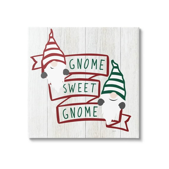 Stupell Industries Sweet Gnome Banner Phrase Graphic Art Gallery Wrapped Canvas Print Wall Art, Design by Natalie Carpentieri