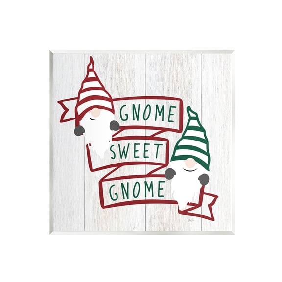 Stupell Industries Sweet Gnome Banner Phrase Graphic Art Unframed Art Print Wall Art, Design by Natalie Carpentieri