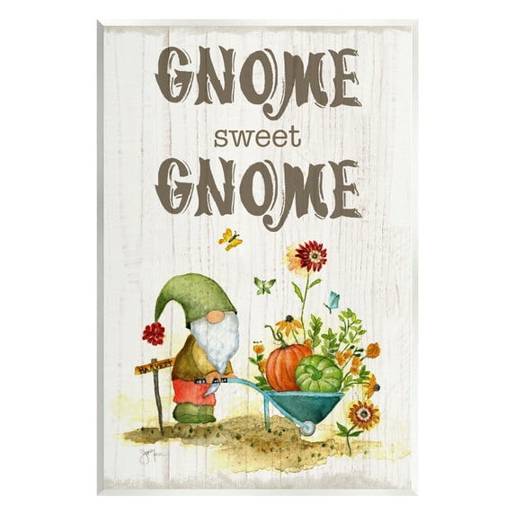 Stupell Industries Sweet Gnome Floral Harvest Botanical & Floral Painting Unframed Art Print Wall Art, 10 x 15