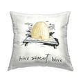 thumbnail image 1 of Stupell Industries Sweet Hive Vintage Country Insect Bees Design by Daphne Polselli Throw Pillow, 1 of 6
