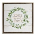 thumbnail image 1 of Stupell Industries Sweet Home Eucalyptus Wreath Typography Painting Brown Floater Framed Canvas Art Print Wall Art, 18 x 18, 1 of 9