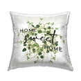 thumbnail image 1 of Stupell Industries Sweet Home Floral Leaves Wreath Design by Ziwei Li Throw Pillow, 1 of 6