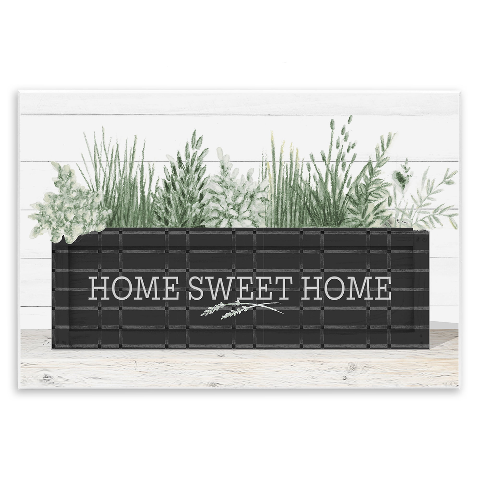 Stupell Industries Sweet Home Garden Box Botanical & Floral Painting Unframed Art Print Wall Art, 15 x 10