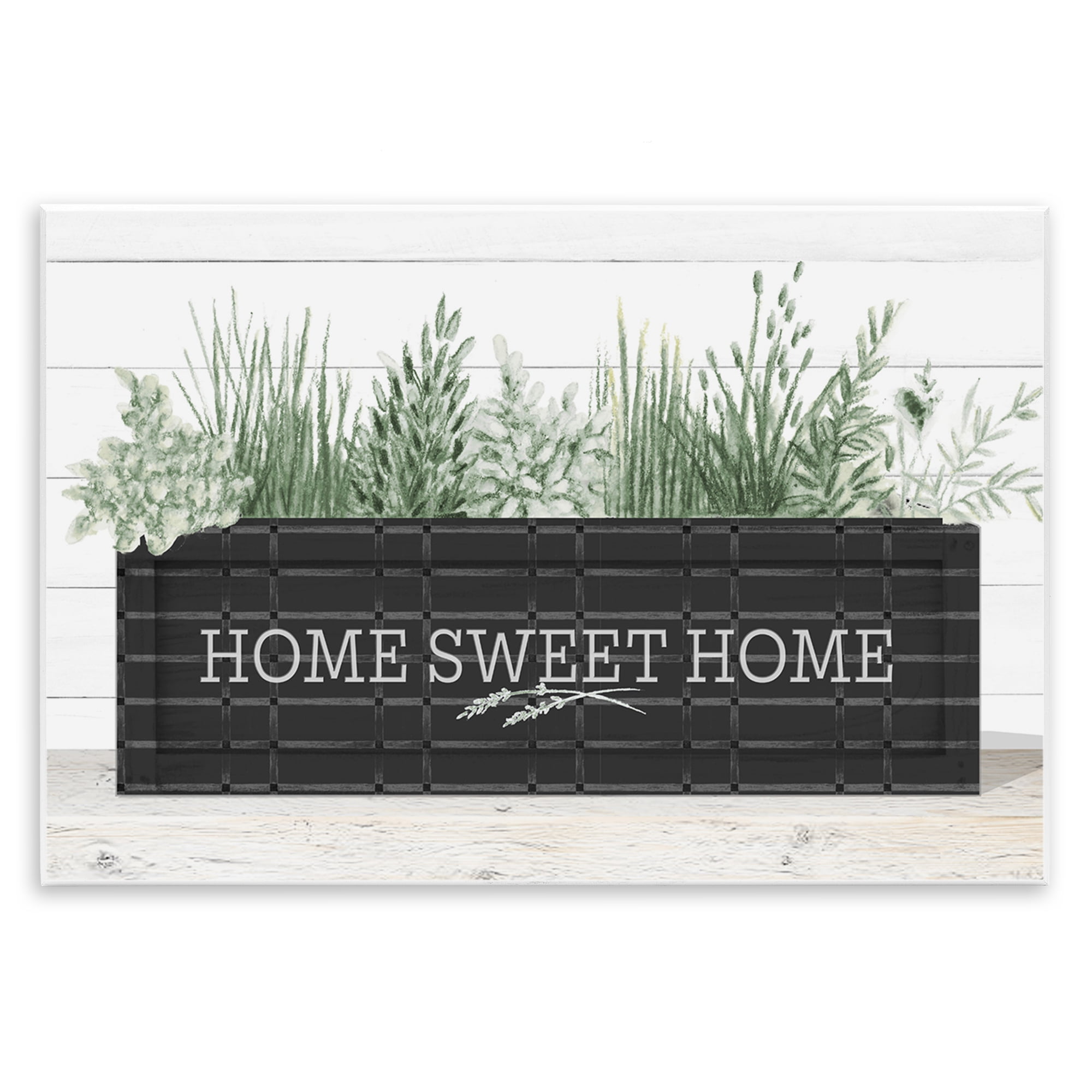Stupell Industries 3-Piece Canvas Wall Art Set - Baby's Breath & Herbs Botanical Design, Ready To Hang