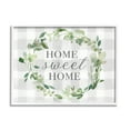 thumbnail image 1 of Stupell Industries Sweet Home Leaf Wreath Geometric Farming Plaid Pattern,30 x 24, Design by Carol Robinson, 1 of 5