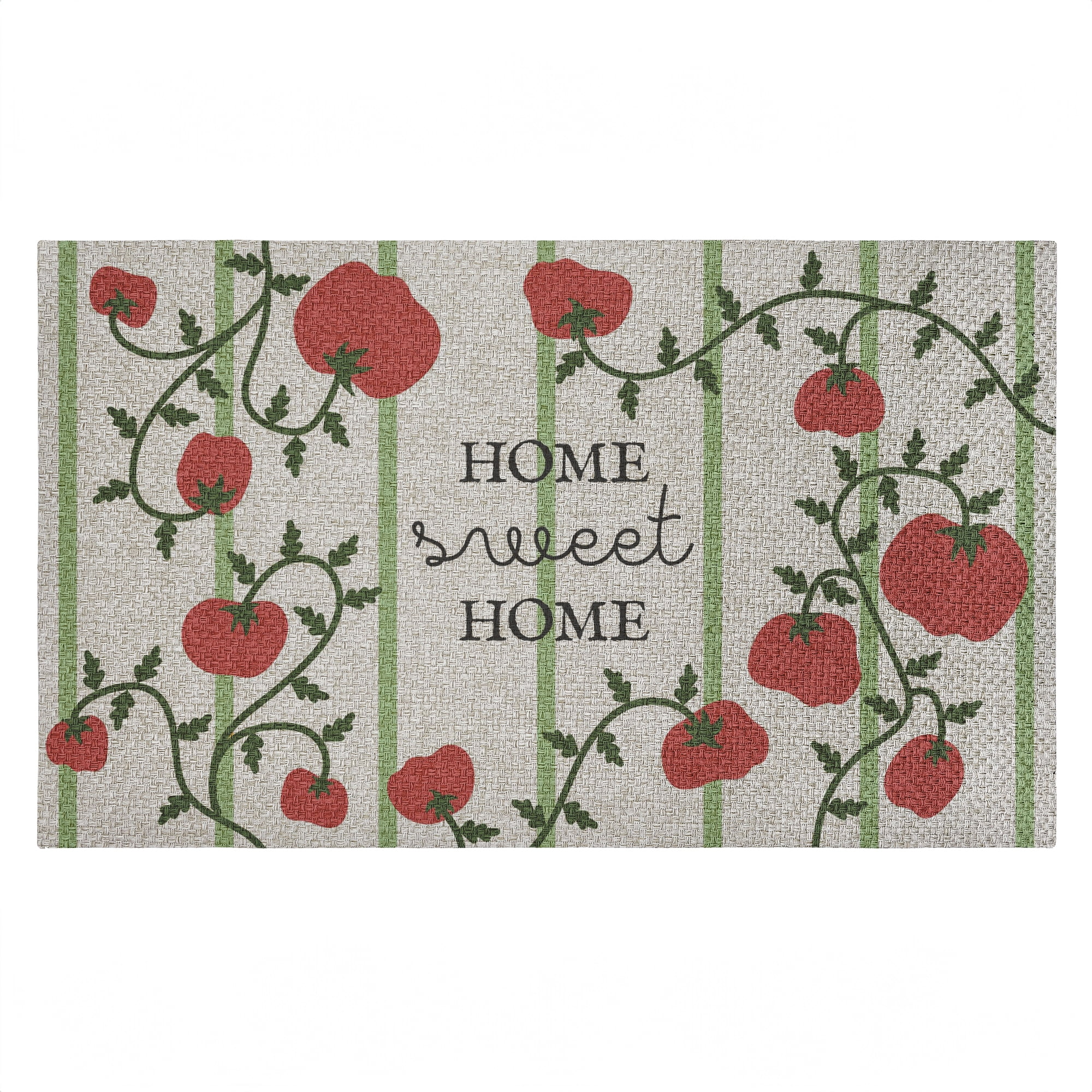 Stupell Industries Sweet Home Striped Tomatoes Printed Outdoor Imitation Sisal Floor Mat, design by Lil' Rue