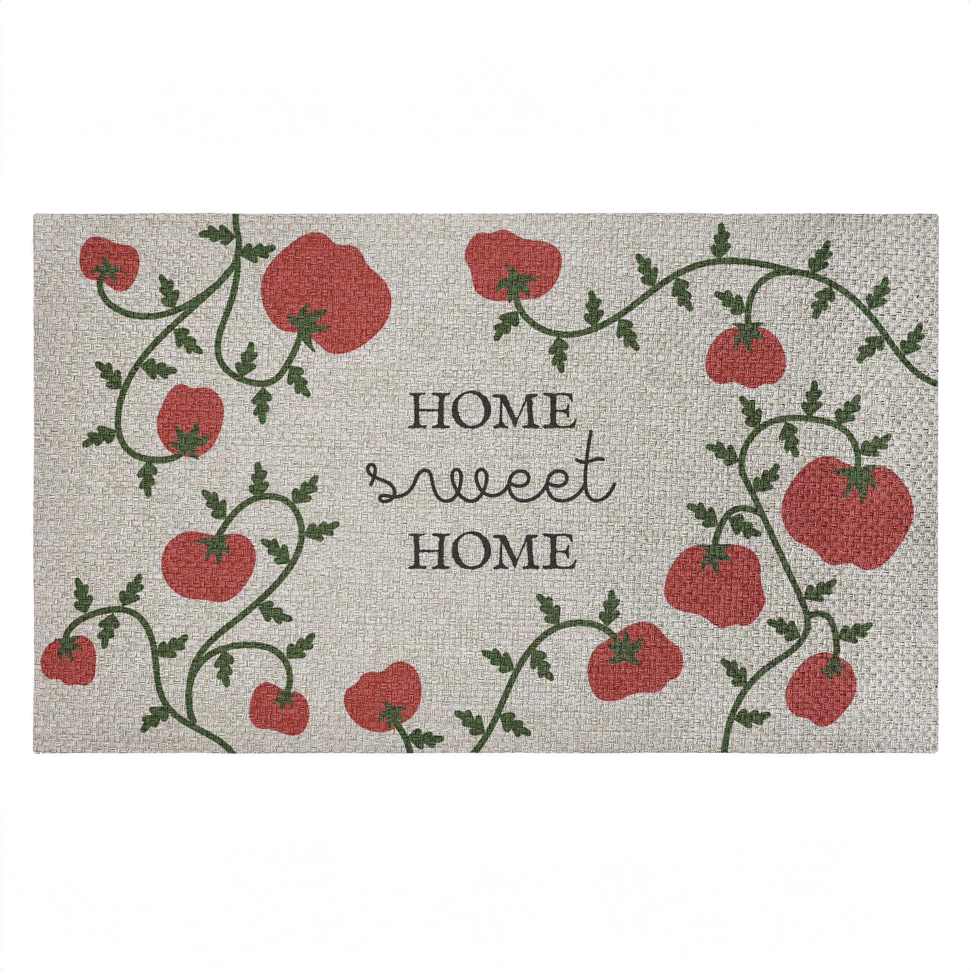 Stupell Industries Sweet Home Tomato Vine Printed Outdoor Imitation Sisal Floor Mat, design by Lil' Rue