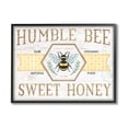 thumbnail image 1 of Stupell Industries Sweet Honey Bumble Bee Sign Country Tartan Banner Graphic Art Black Framed Art Print Wall Art, Design by Jennifer Pugh, 1 of 5
