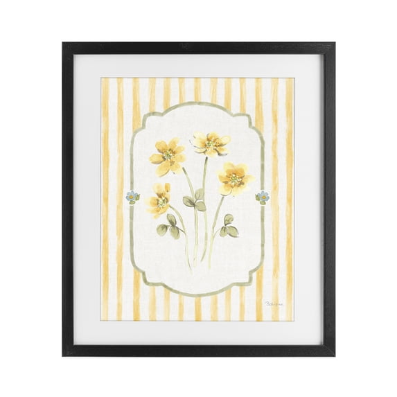 Stupell Industries French Country Sweet Honey Flowers Black Framed Print Under Glass, 13 x 16, by Beth Grove