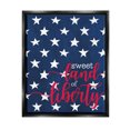 thumbnail image 1 of Stupell Industries Sweet Land Of Liberty Americana Graphic Art Jet Black Floating Framed Canvas Print Wall Art, Design by Alli Rogosich, 1 of 9