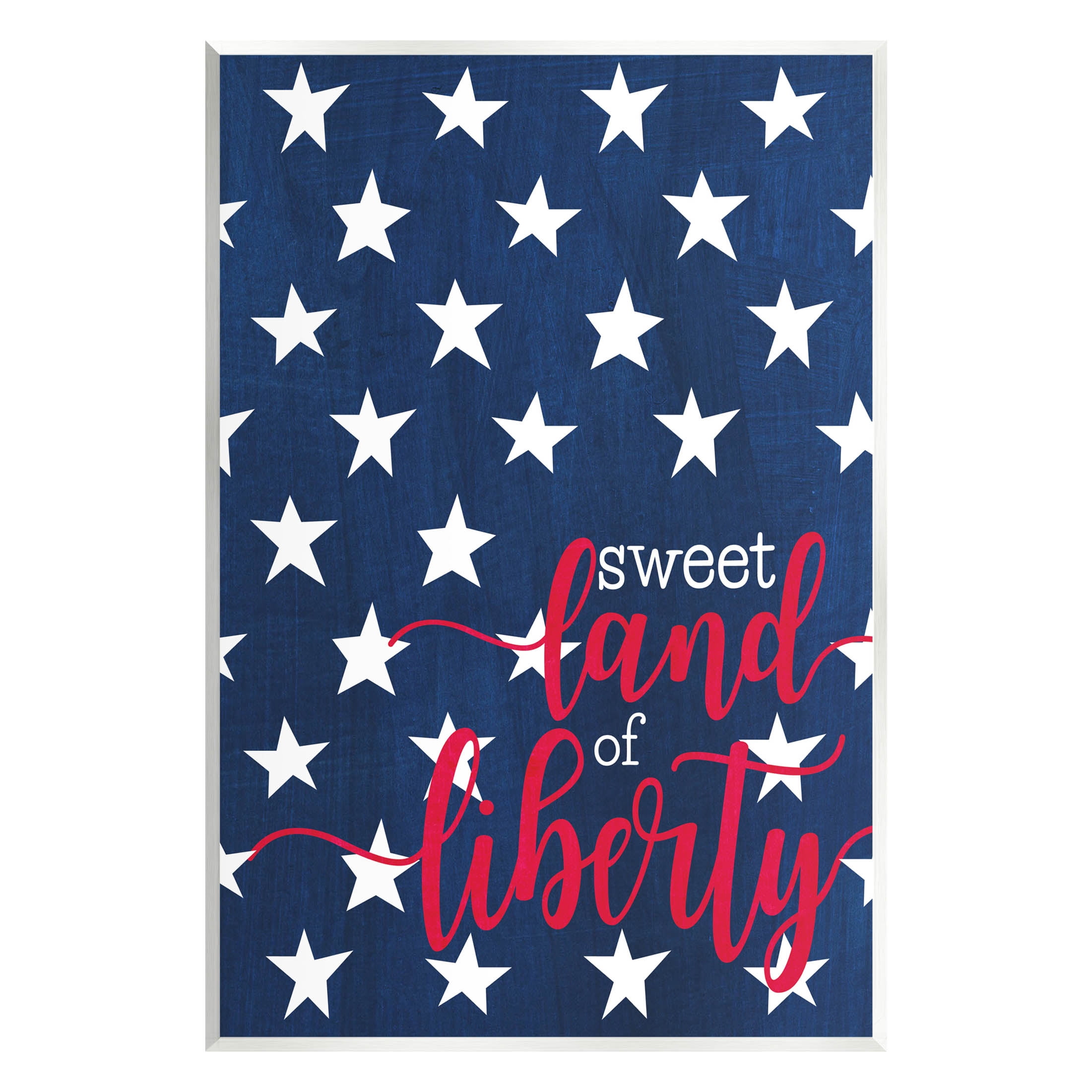 Stupell Industries Sweet Land Of Liberty Americana Graphic Art Unframed Art Print Wall Art, Design by Alli Rogosich