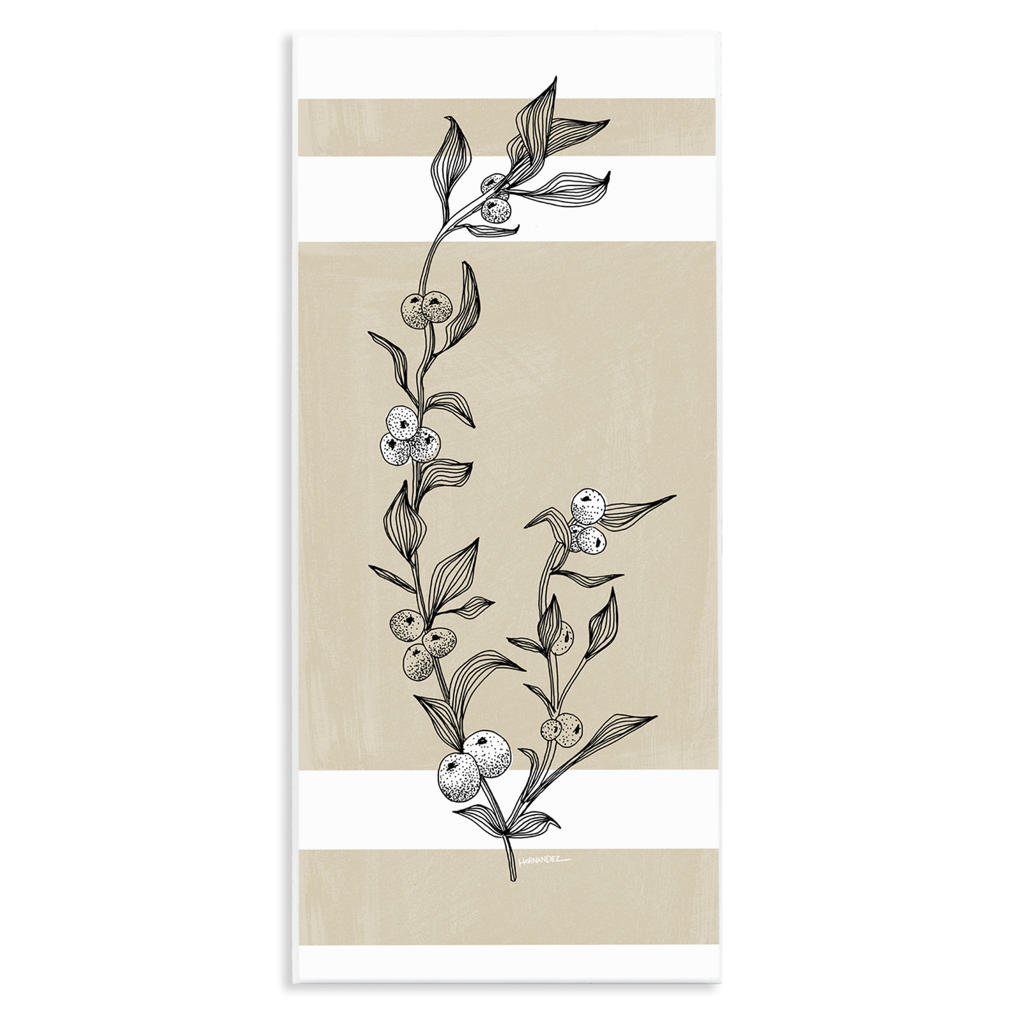 Stupell Industries Sweet Orange Branch Plants & Flowers Painting Unframed Art Print Wall Art, 7 x 17