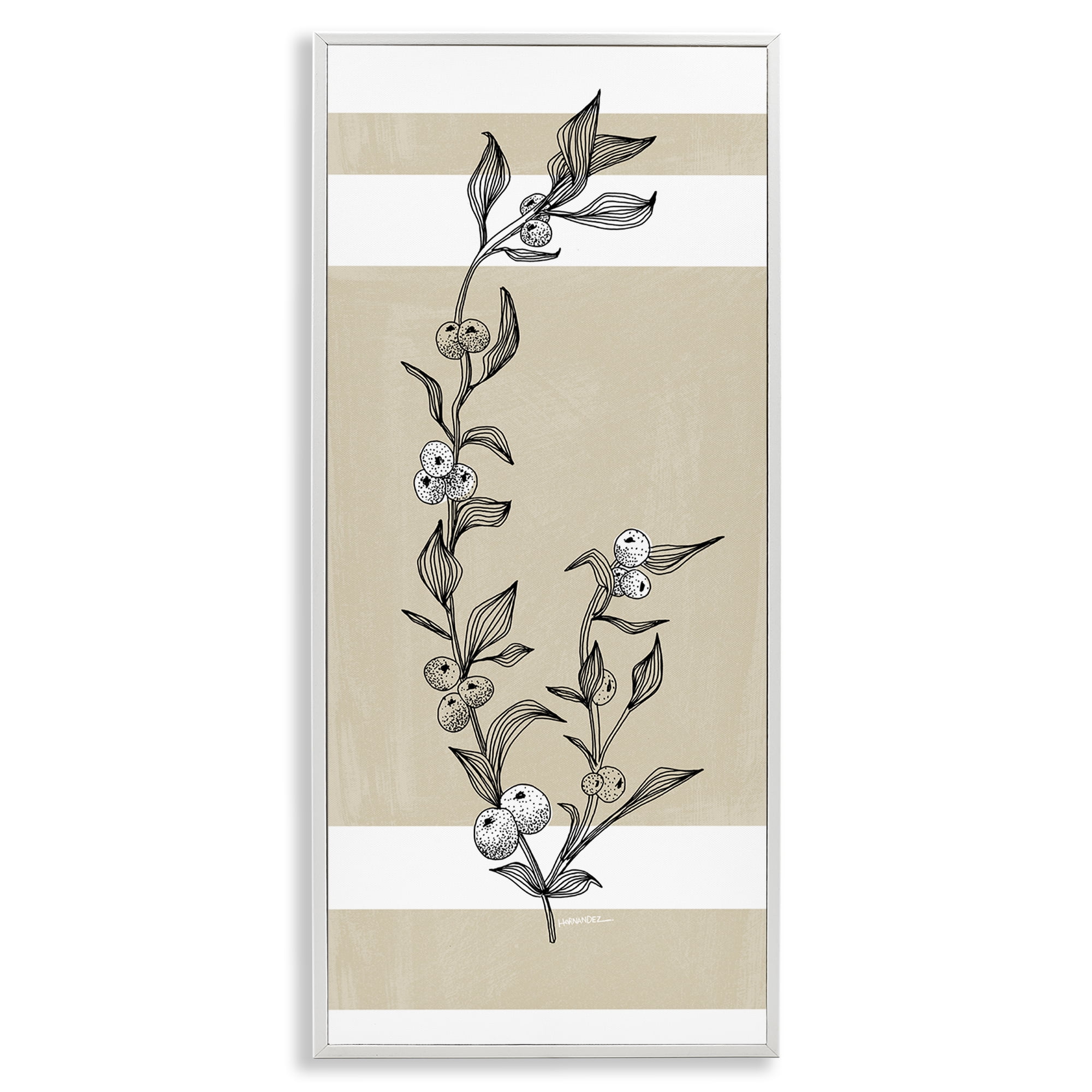 Stupell Industries Sweet Orange Branch Plants & Flowers Painting White Framed Art Print Wall Art, 10 x 24