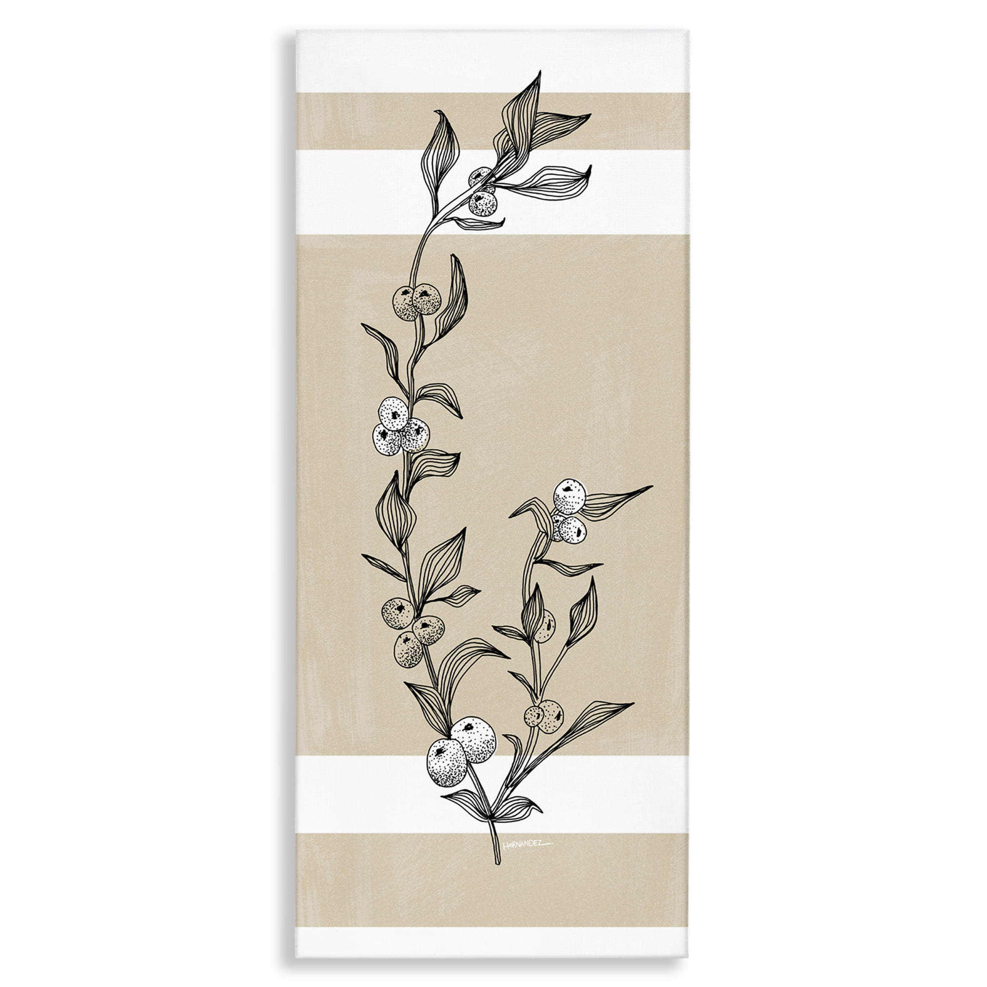 Stupell Industries Sweet Orange Branch Plants & Flowers Painting Wrapped Canvas Art Print Wall Art, 10 x 24