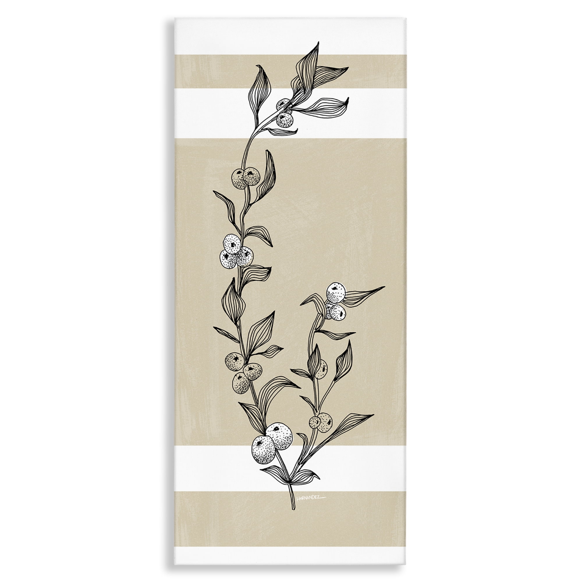 Stupell Industries Sweet Orange Branch Plants & Flowers Painting Wrapped Canvas Art Print Wall Art, 17 x 40
