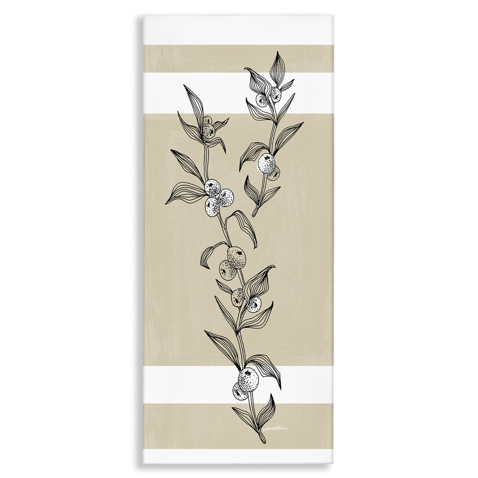 Stupell Industries Sweet Orange Spig Plants & Flowers Painting Wrapped Canvas Art Print Wall Art, 17 x 40